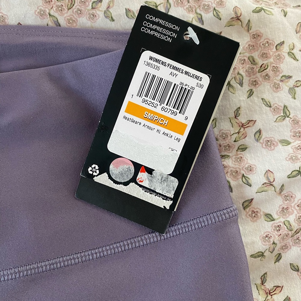 NWT Under Armour Lavender Compression Leggings Size Small - Picture 4 of 8